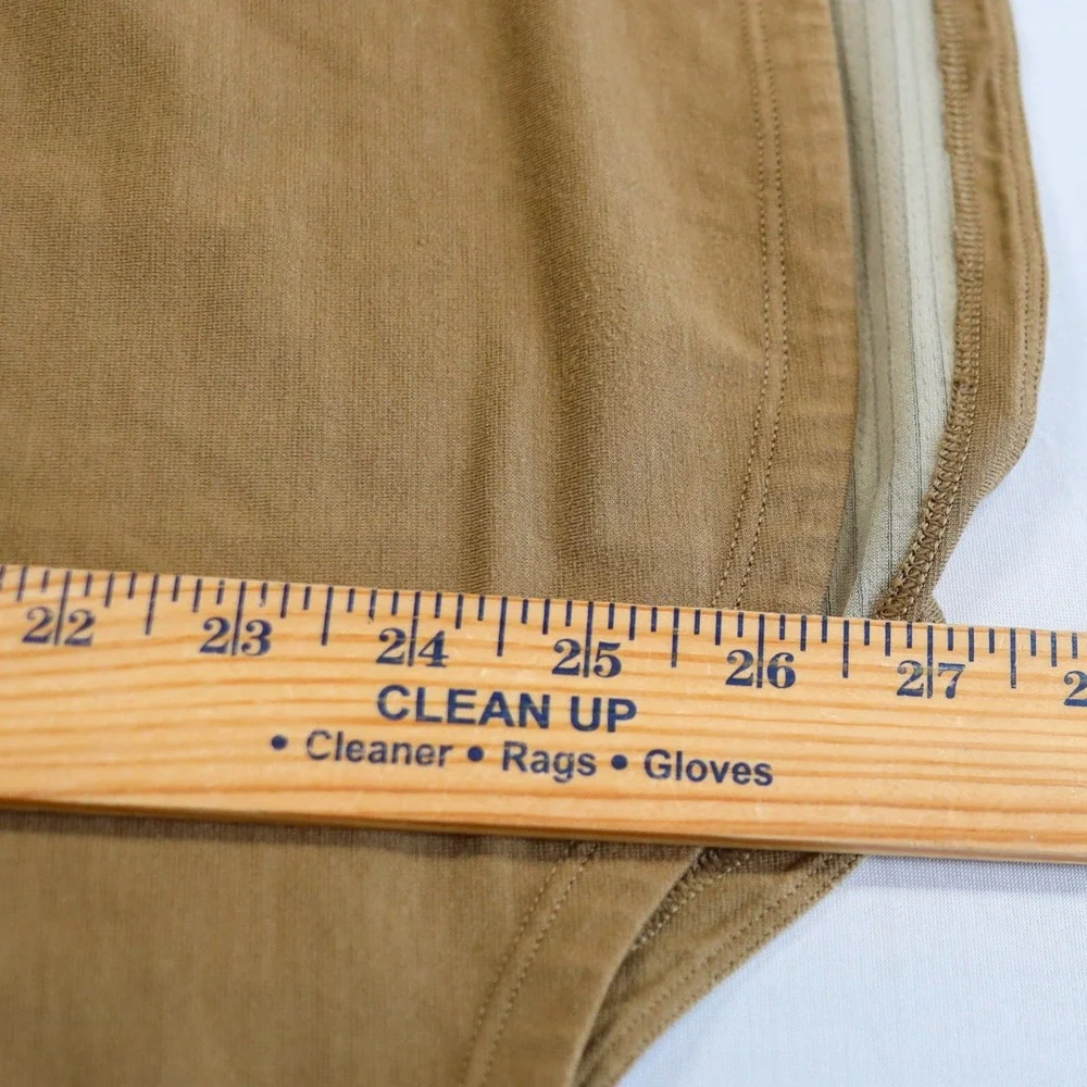 Lululemon Always Agile Short Sleeve Shirt Tan Beige Raglan Curved Hem Mens Small